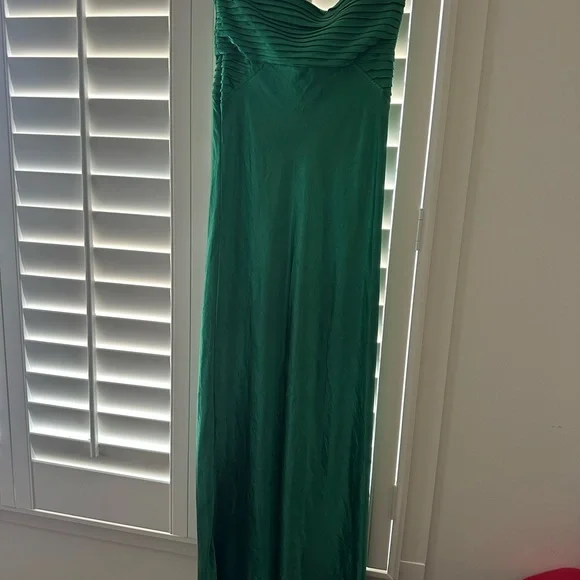 Strapless Emerald Green Maxi Dress - Picture 2 of 5